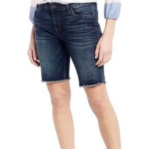 Kut from the Kloth‎ Frayed Hem Bermuda Jean Shorts Size 10
